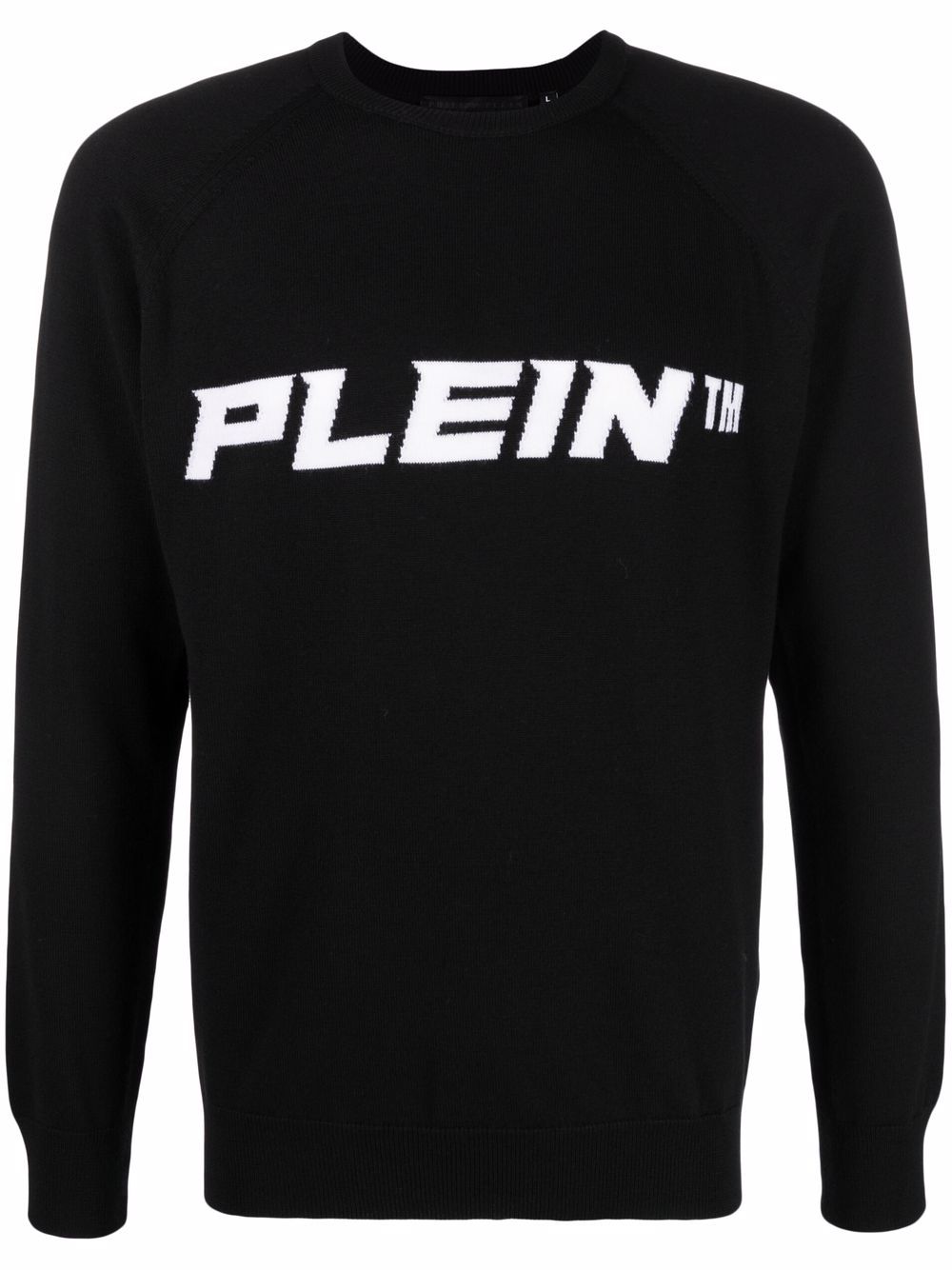 Philipp Plein logo印花圆领卫衣 - 黑色