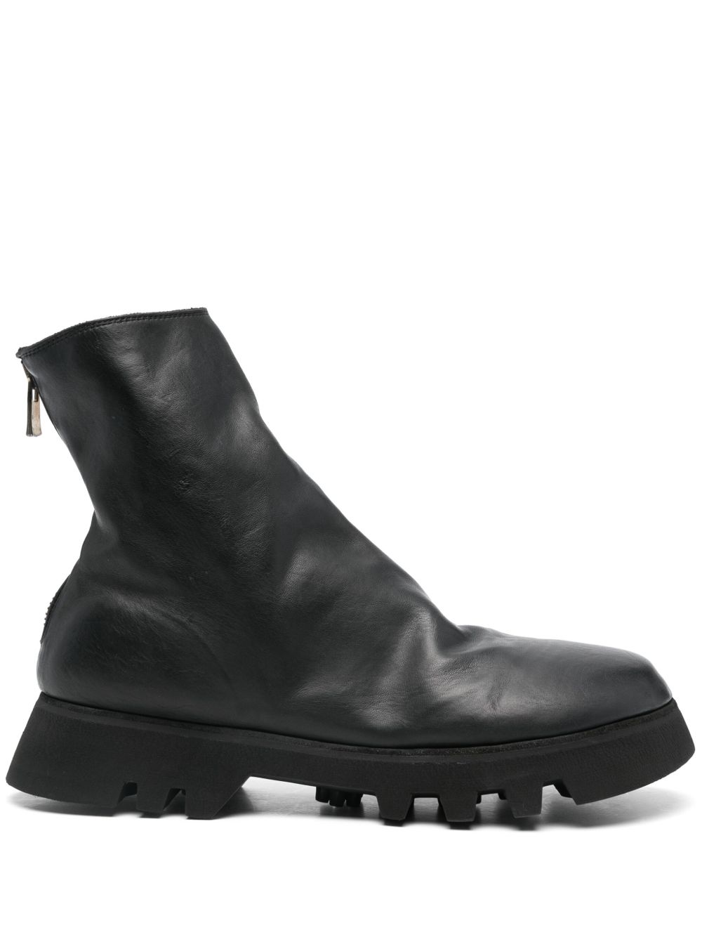 Guidi 经典皮靴 - 黑色