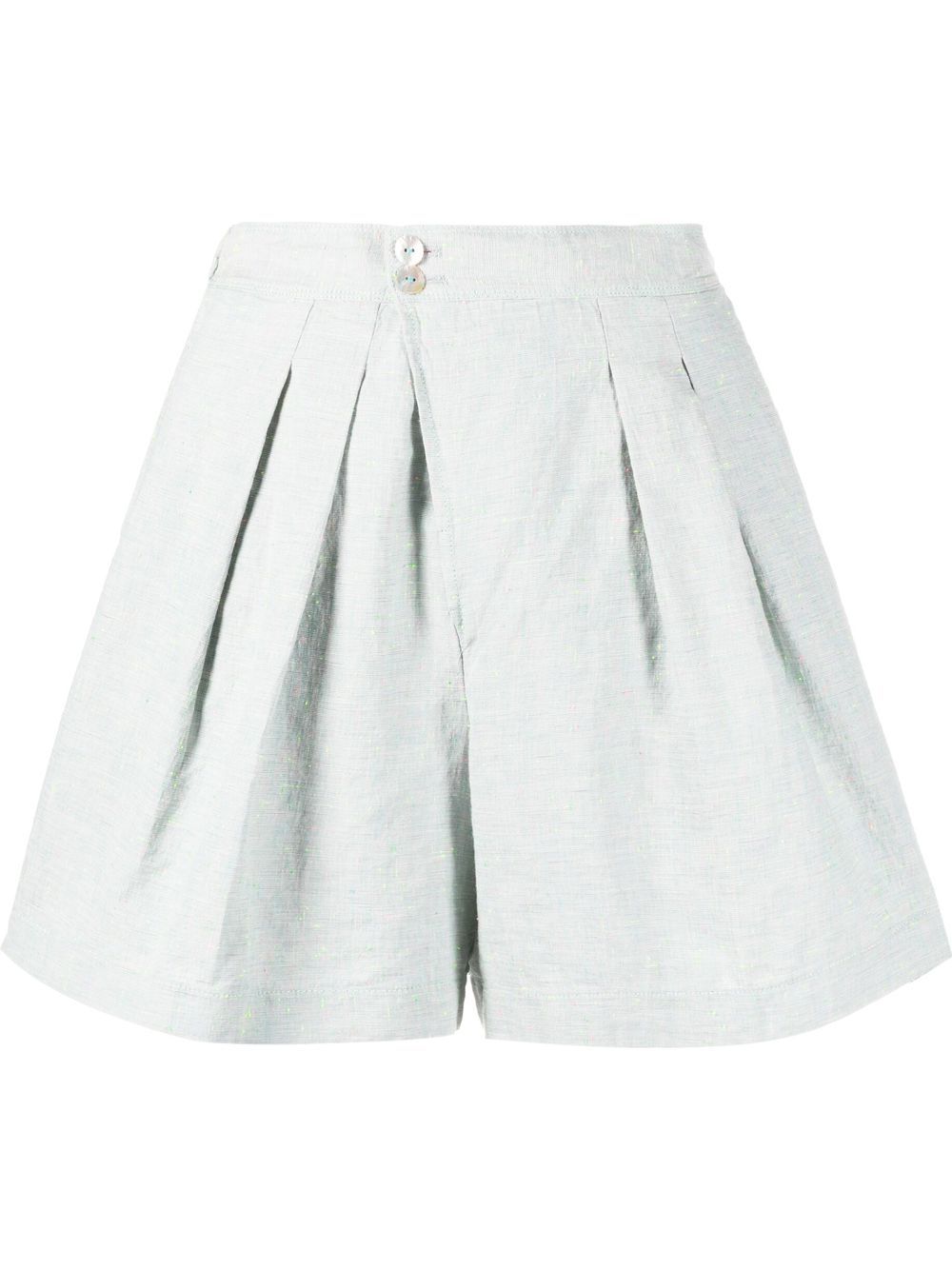 Forte Forte Tweed 高腰短裤 - 蓝色