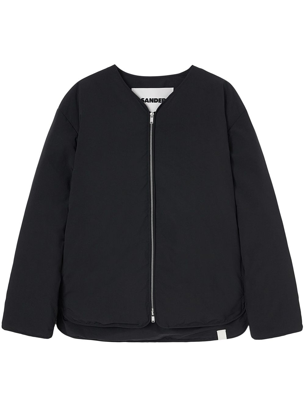 Jil Sander 拉链羽绒夹克 - 黑色