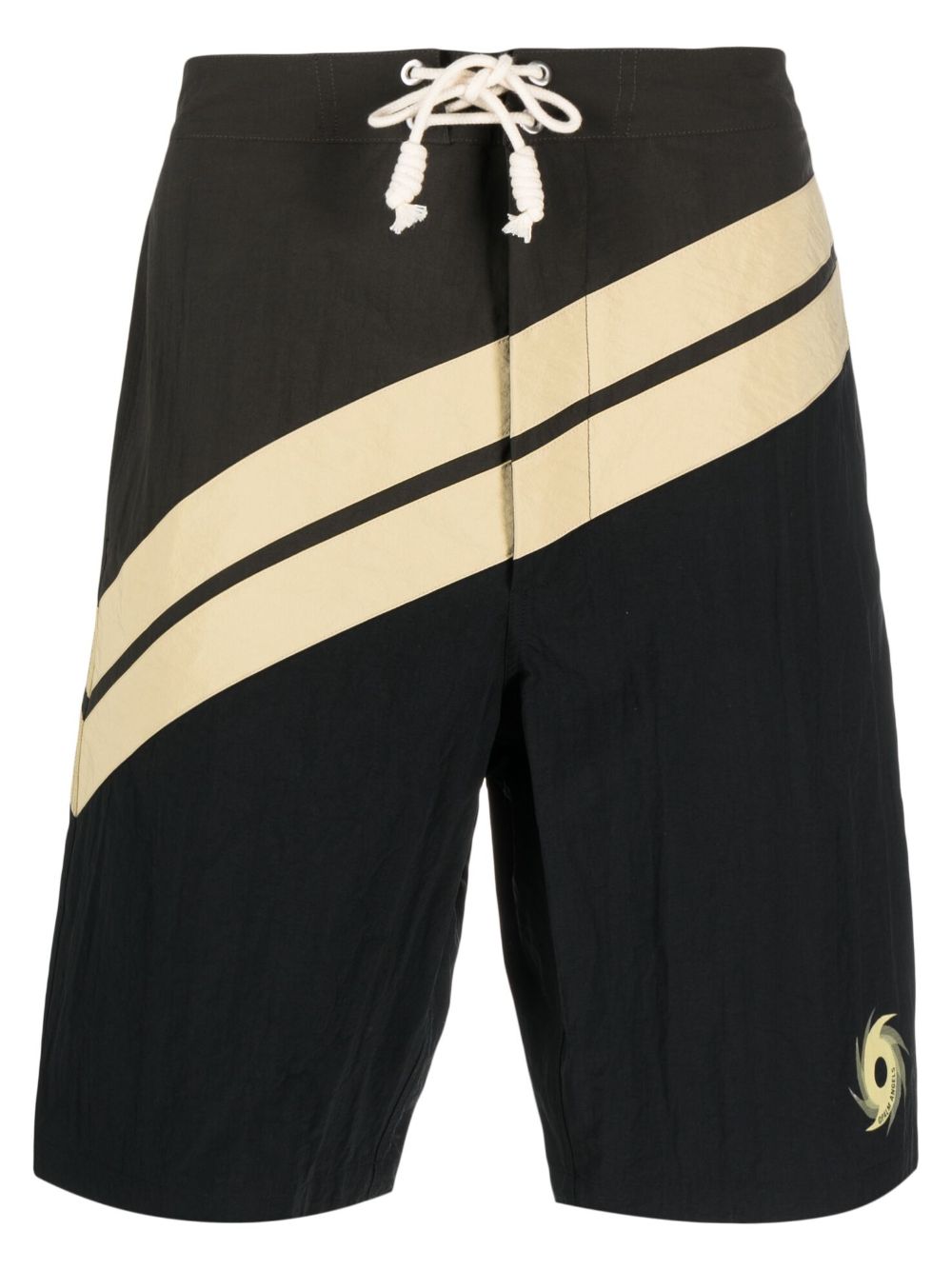 Palm Angels Diagonal Surf 泳裤 - 黑色