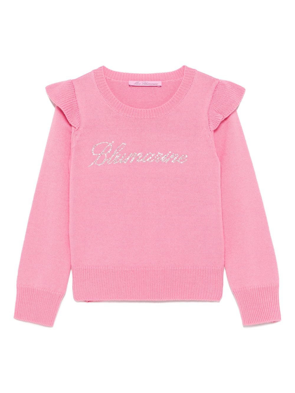 Miss Blumarine logo镶嵌毛衣 - 粉色