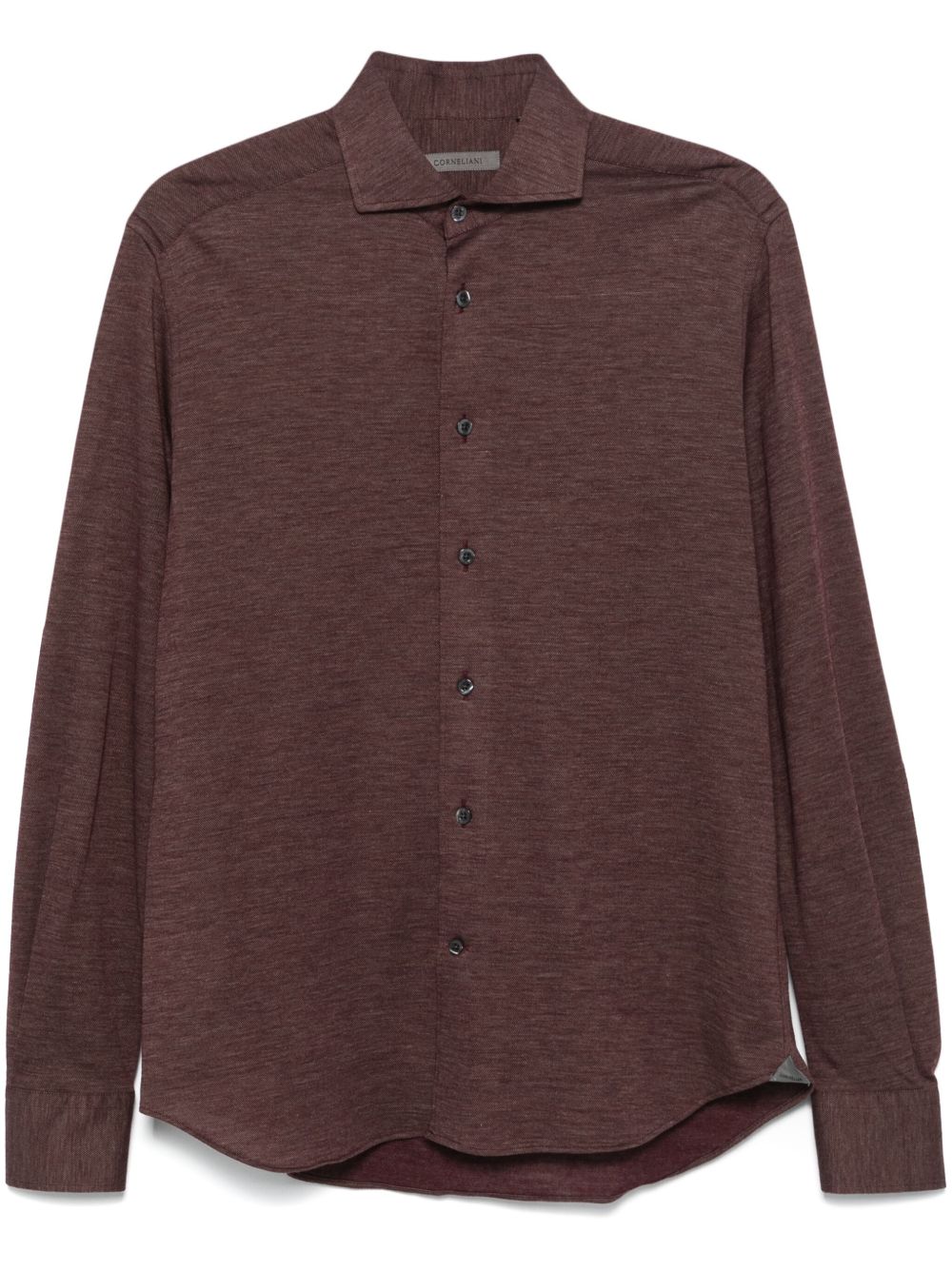 Corneliani 混色效果衬衫 - 红色