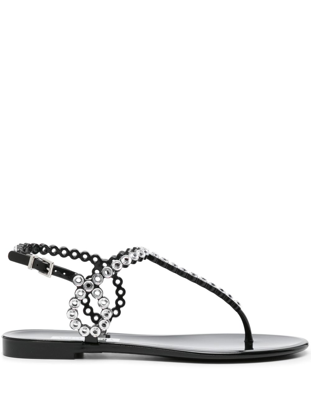 Aquazzura Almost Bare 孔眼缀饰凉鞋 - 黑色
