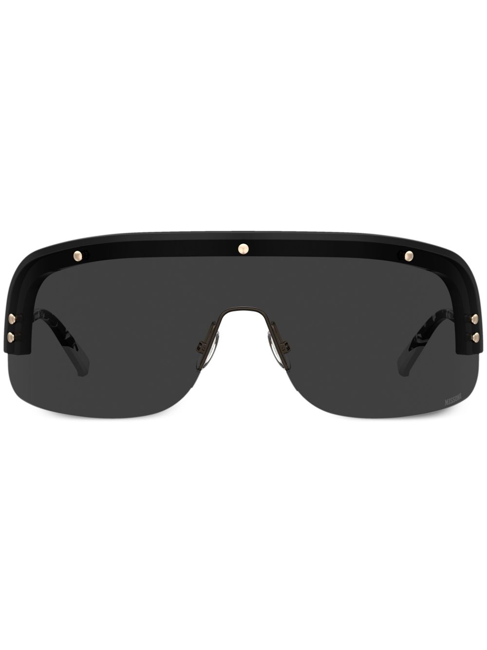 MISSONI EYEWEAR 有色镜片面罩式太阳眼镜 - 黑色