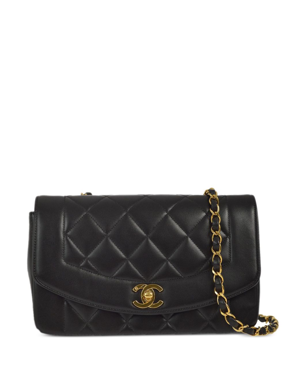 CHANEL Pre-Owned Diana 小号单肩包（1997年典藏款） - 黑色