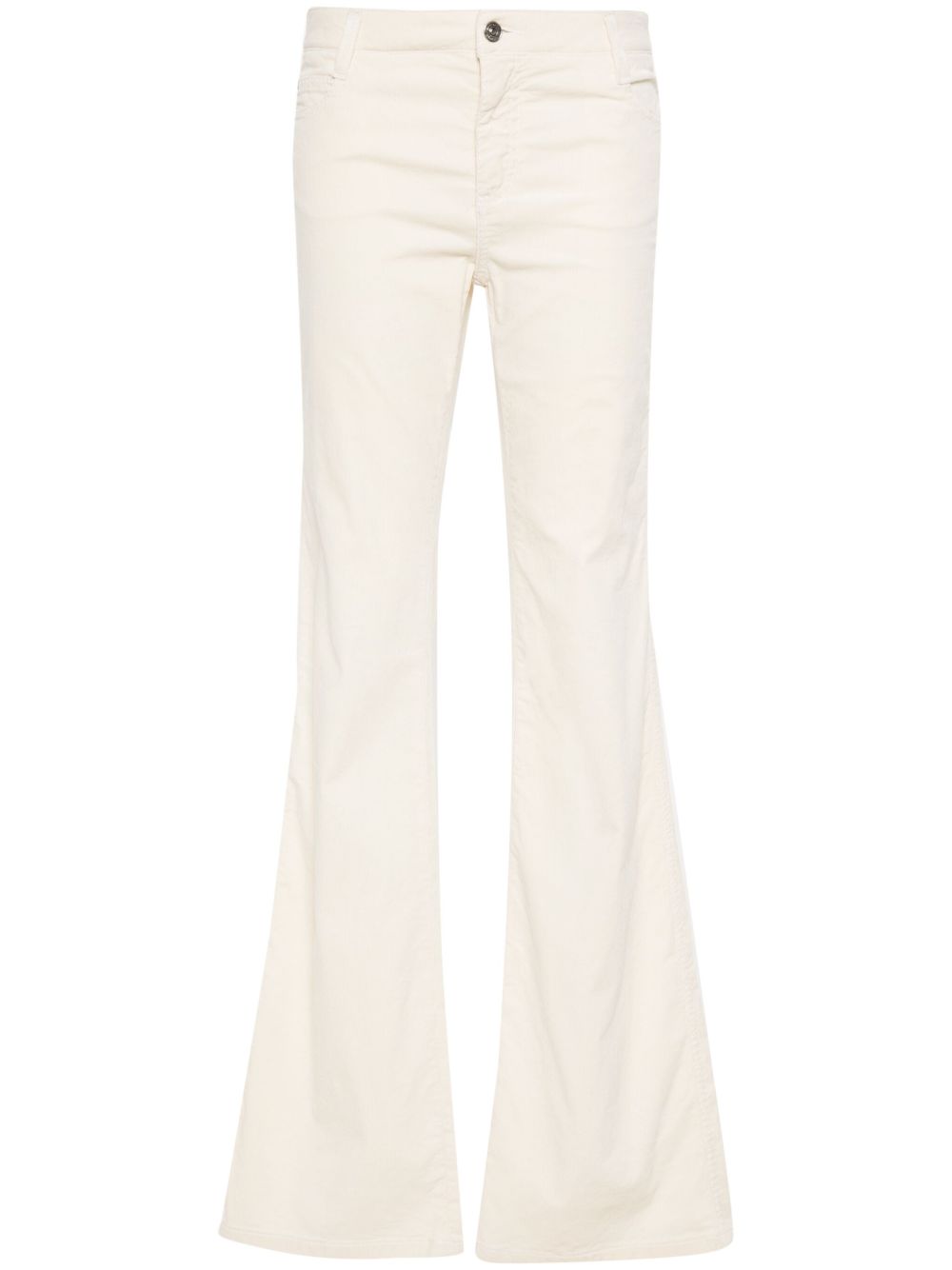 Ermanno Scervino 灯芯绒直筒裤 - 白色