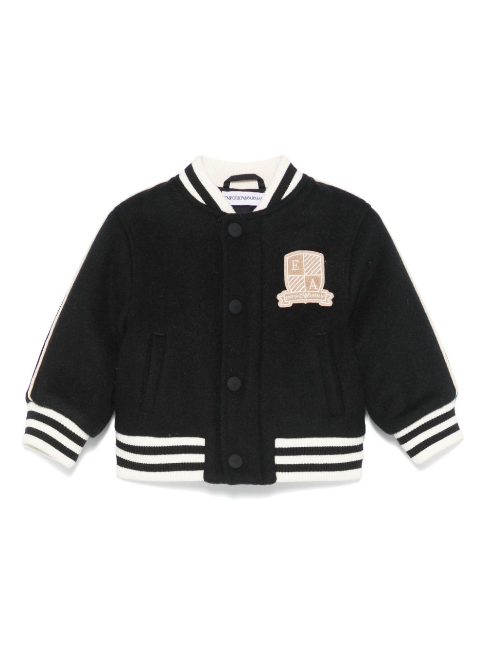 Emporio Armani Kids 标贴夹克 - 蓝色
