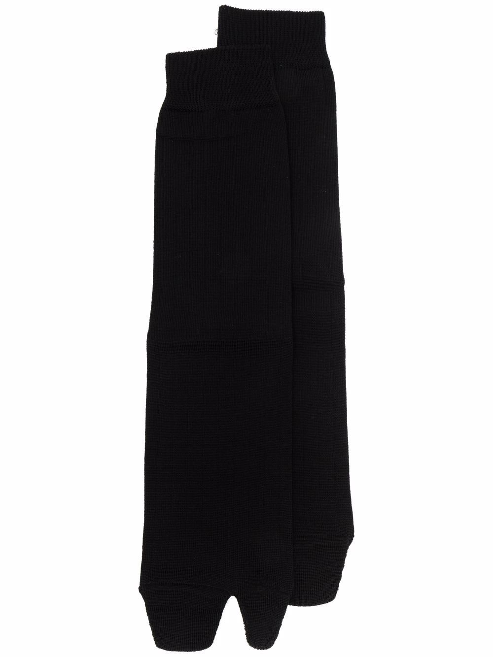 Maison Margiela Tabi 及膝针织袜 - 黑色