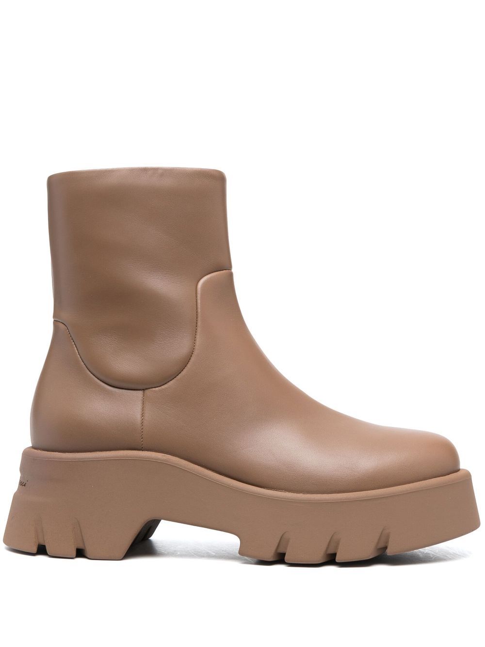 Gianvito Rossi 拉链皮质及踝靴 - 中性色