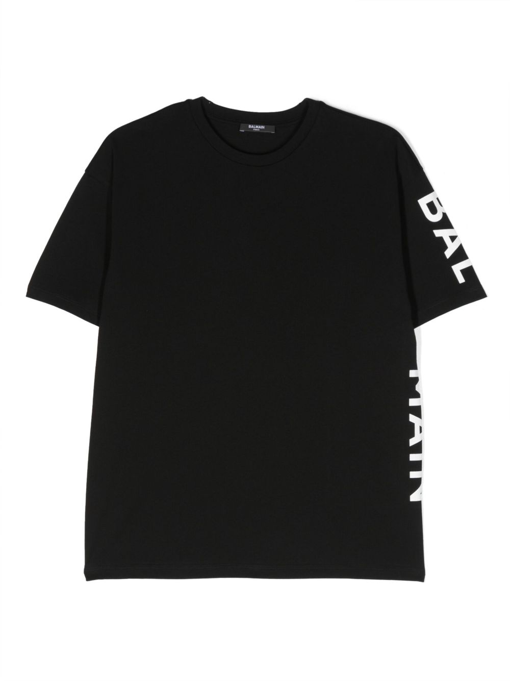 Balmain Kids logo印花棉T恤 - 黑色
