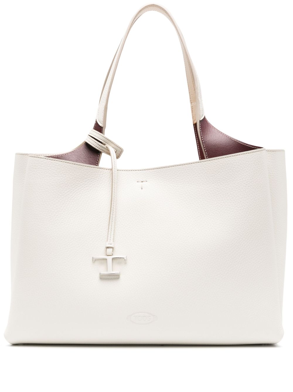 Tod's 中号皮质托特包 - 灰色