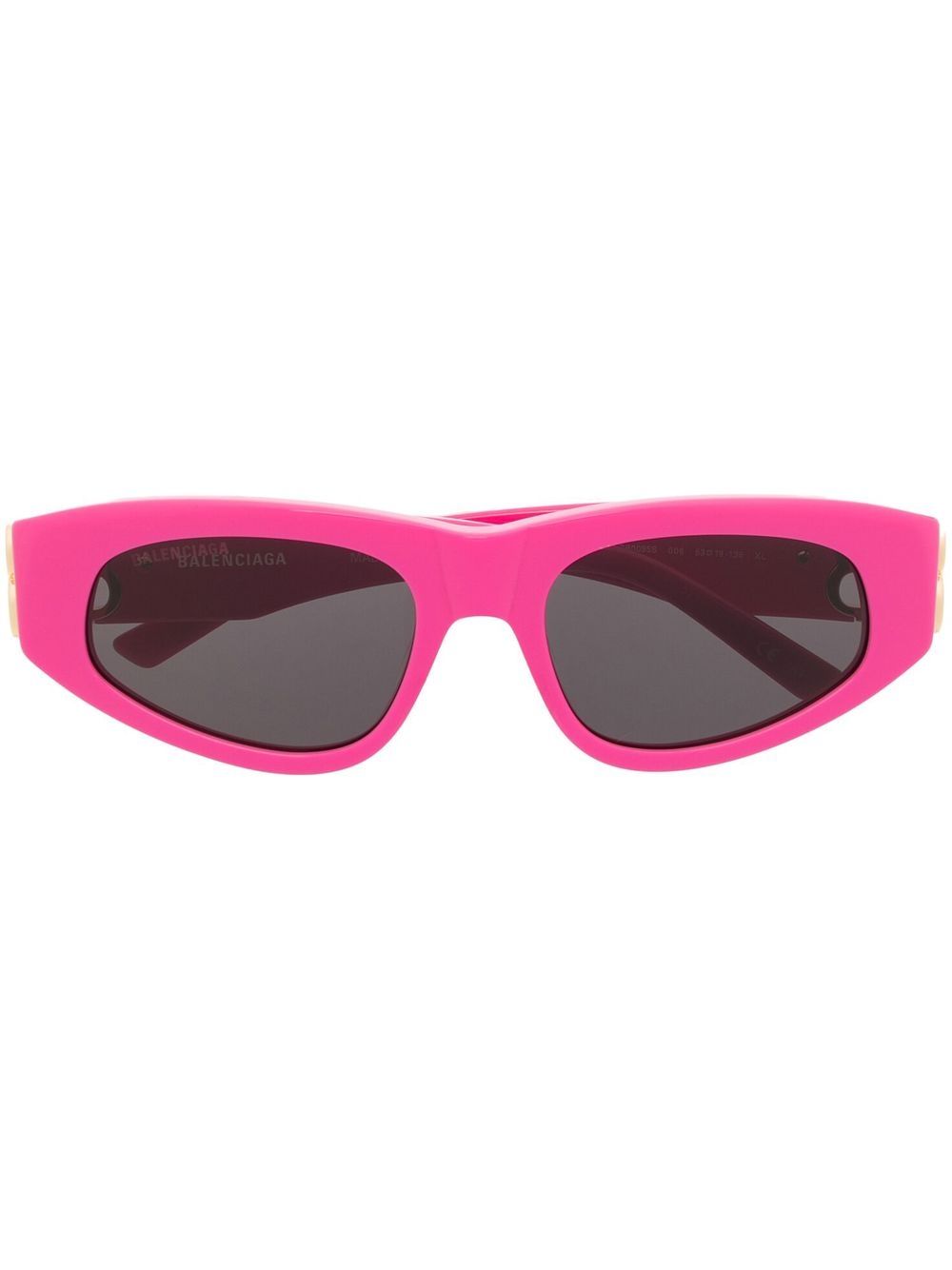 Balenciaga Eyewear logo标牌猫眼框太阳眼镜 - 粉色