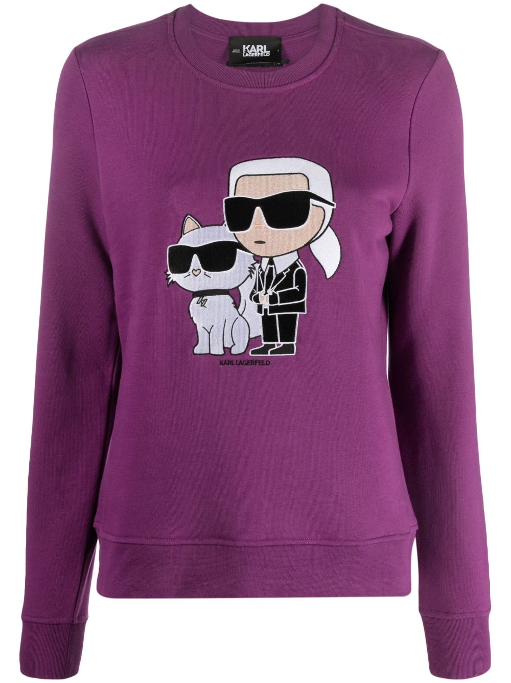 Karl Lagerfeld Ikon 2.0 棉卫衣 - 紫色