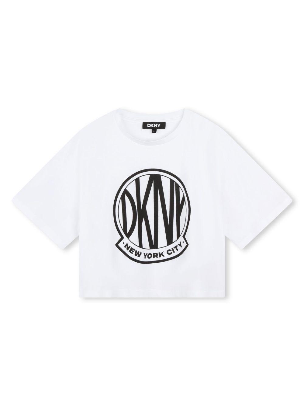 Dkny Kids logo印花棉T恤 - 白色