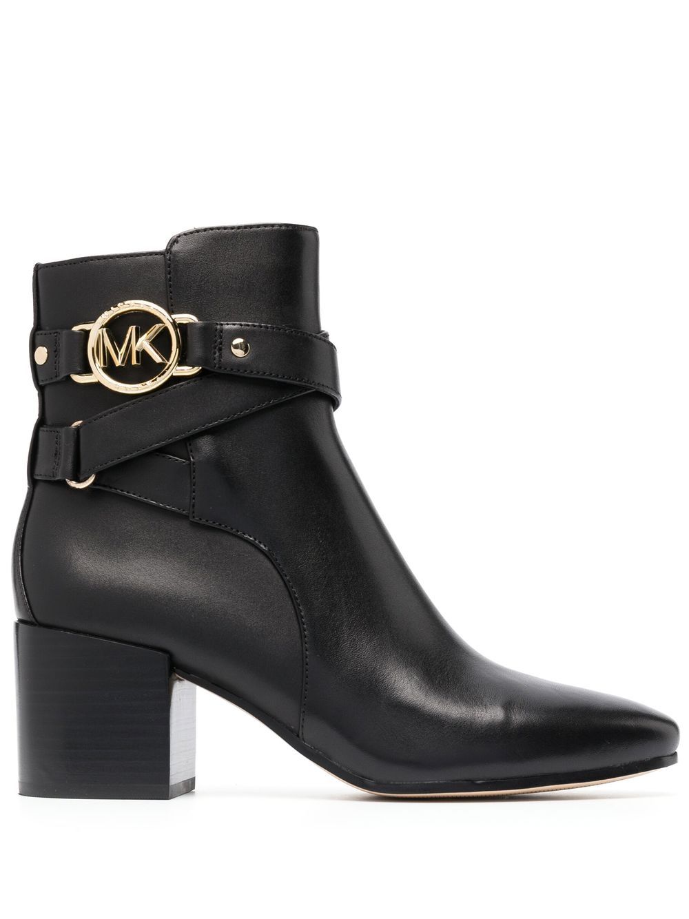Michael Michael Kors Rory 皮质中筒靴 - 黑色