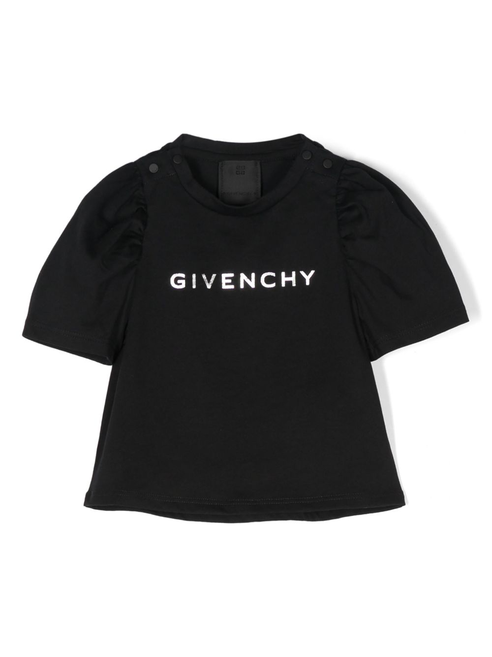 Givenchy Kids logo印花T恤 - 黑色