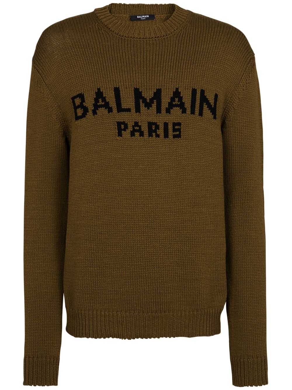 Balmain Balmain Paris 嵌花针织毛衣 - 绿色