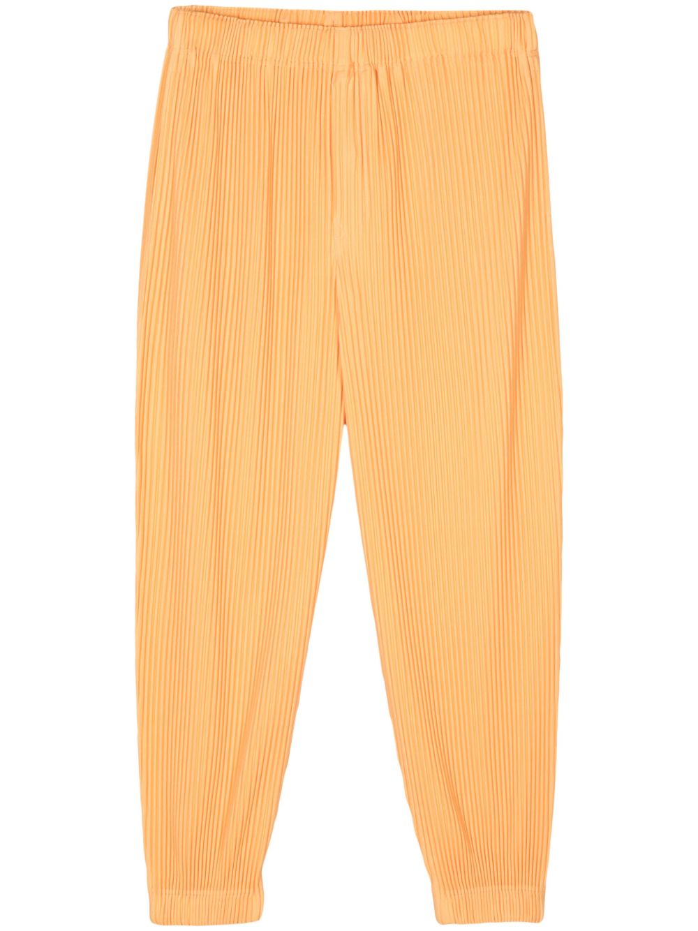 Homme Plissé Issey Miyake 细褶锥形裤 - 黄色