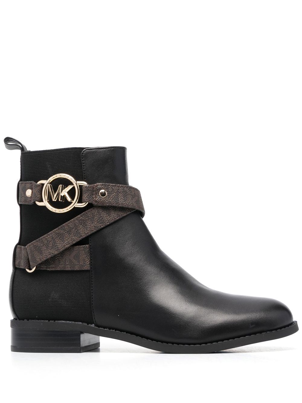 Michael Kors Rory logo边饰短靴 - 黑色