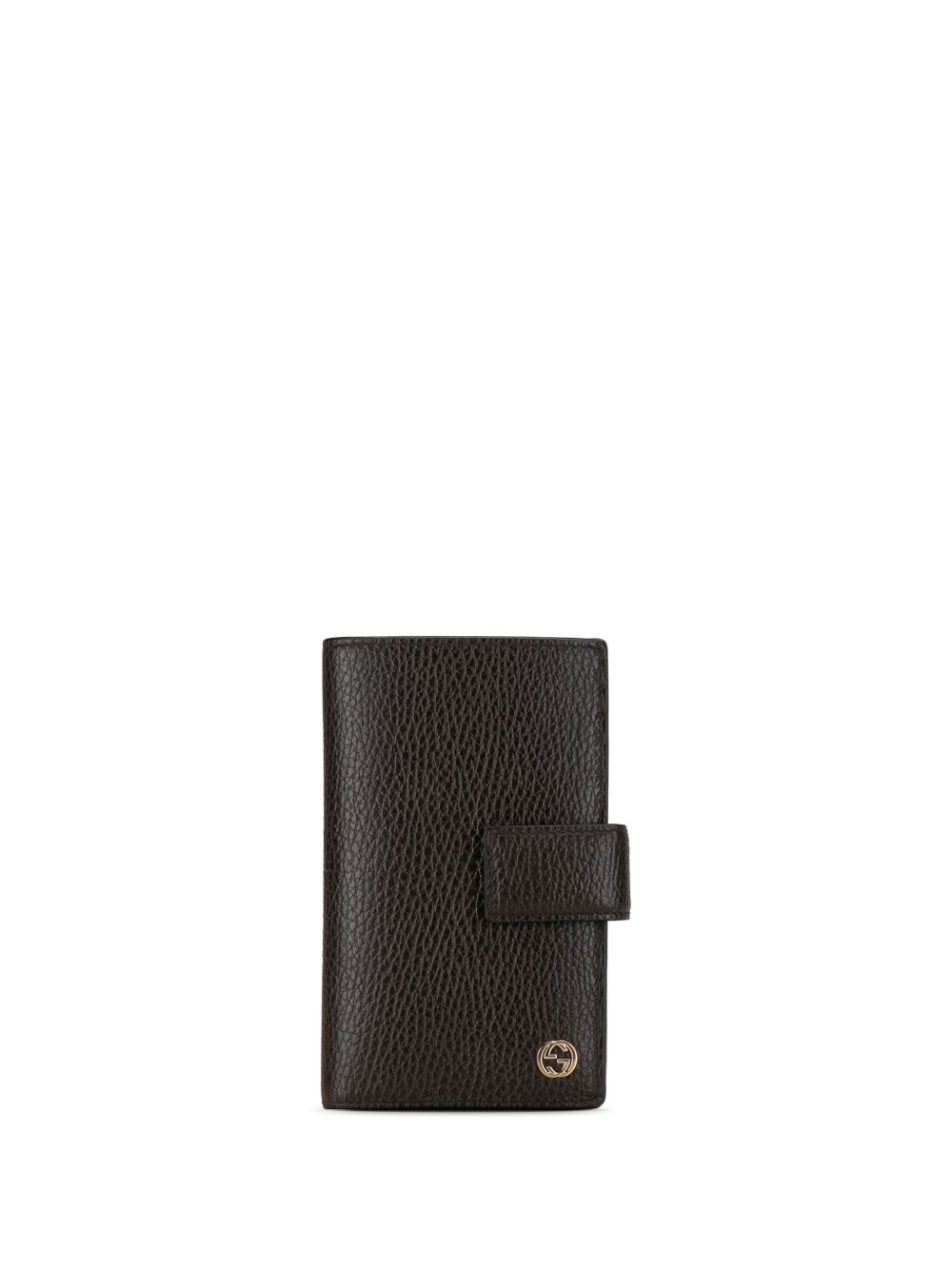 Gucci Pre-Owned Interlocking G 皮质长款钱包（2000-2015年典藏款） - 褐色