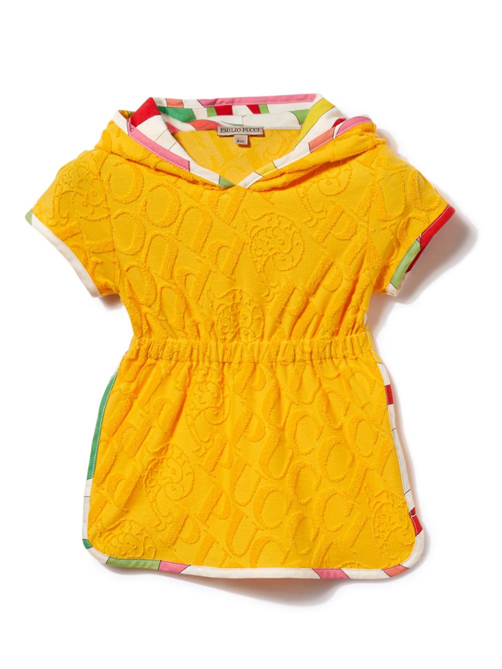PUCCI Junior logo提花连体短裤 - 黄色