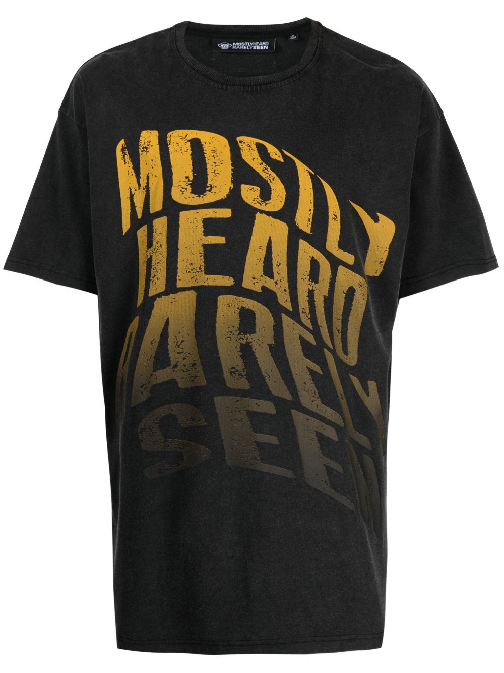 Mostly Heard Rarely Seen Faded Warped 棉T恤 - 黑色