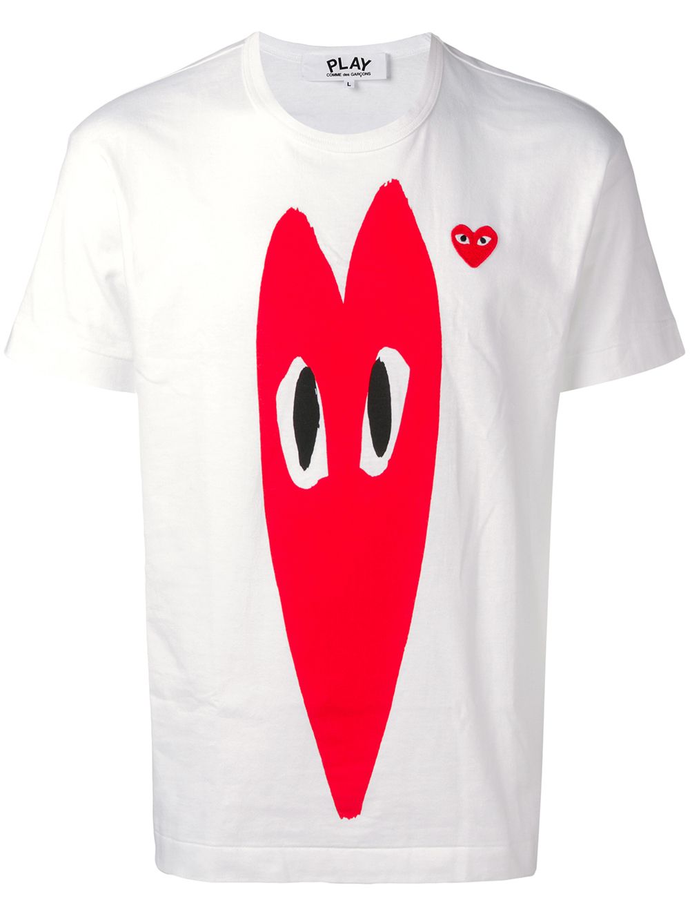 Comme Des Garçons Play 对比logo T恤 - 白色