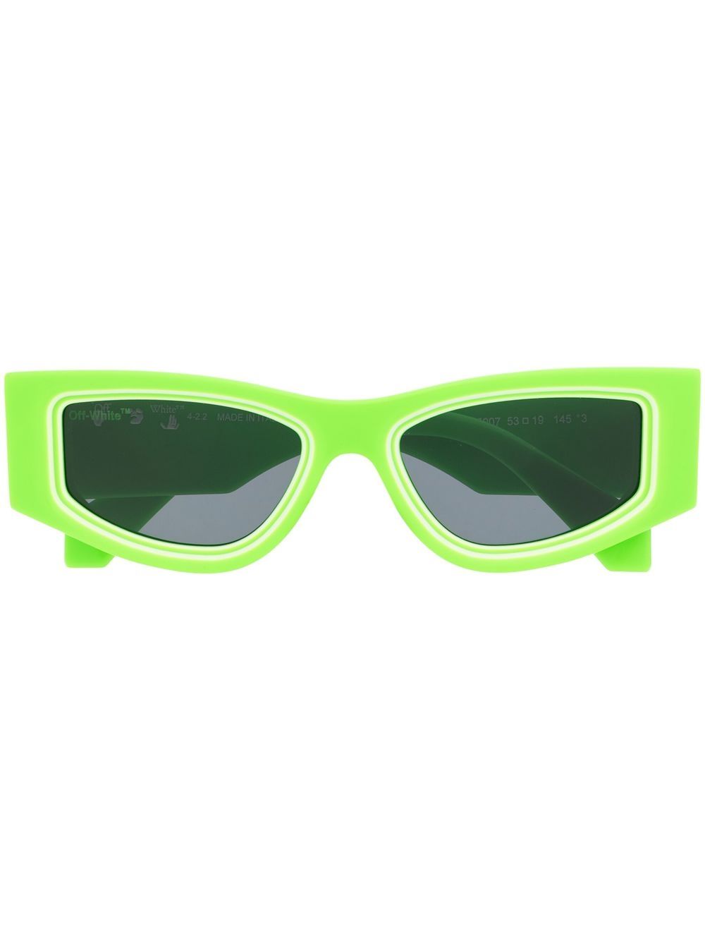 Off-White Eyewear Andy 猫眼框太阳眼镜 - 绿色