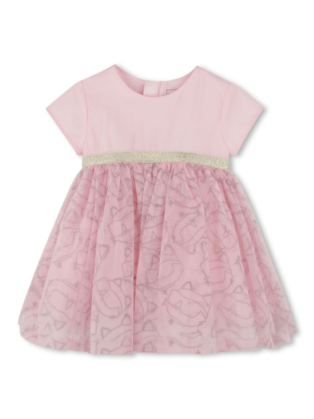 Karl Lagerfeld Kids Choupette 印花连衣裙 - 粉色