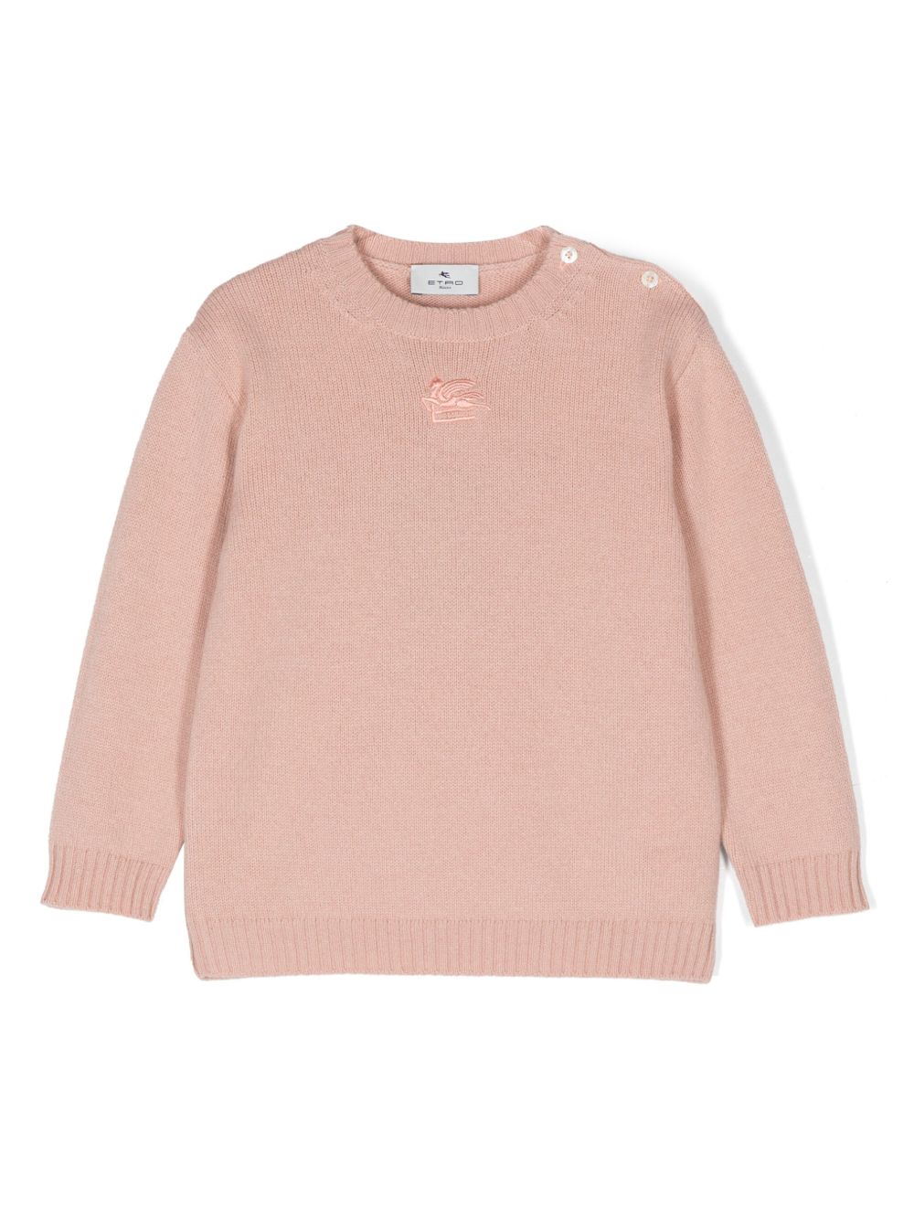 ETRO KIDS Pegaso 刺绣毛衣 - 粉色