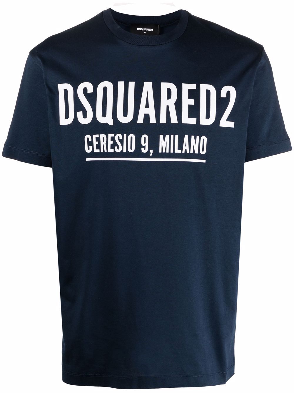 DSQUARED2 logo印花短袖T恤 - 蓝色