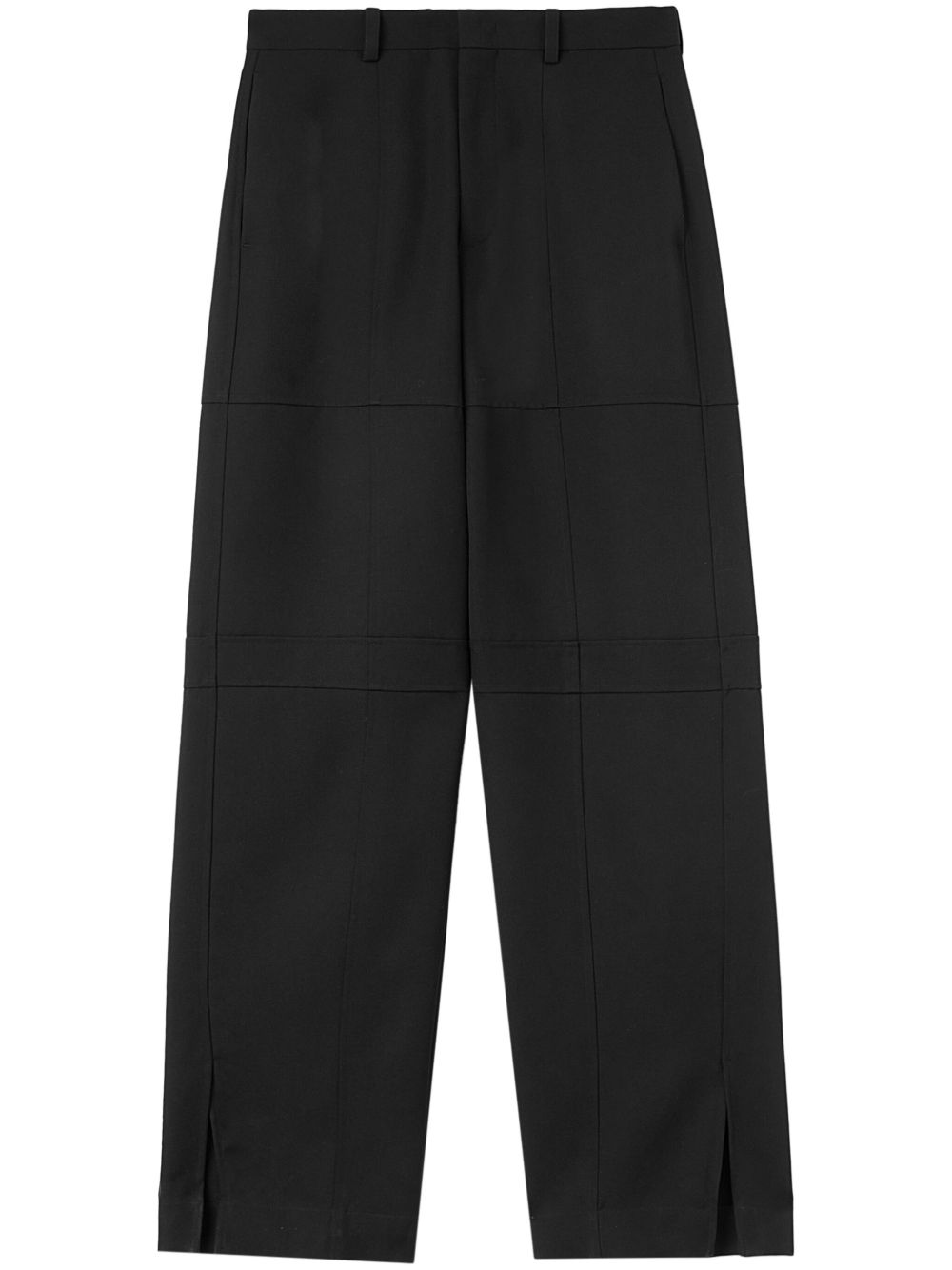 Jil Sander 羊毛阔腿裤 - 黑色