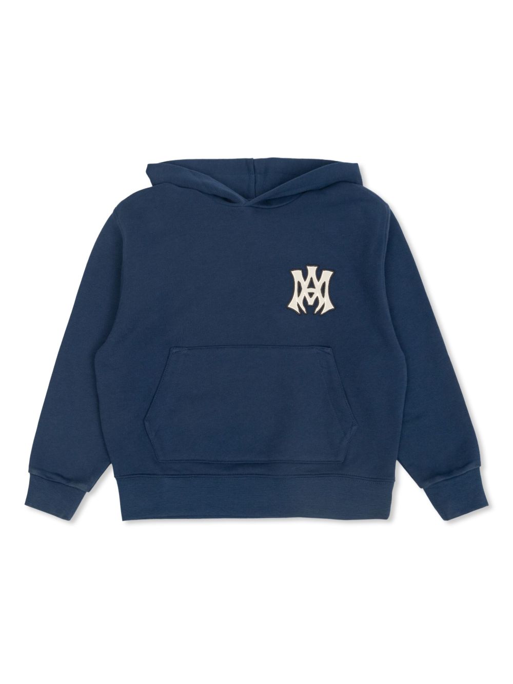 AMIRI KIDS logo印花连帽衫 - 蓝色
