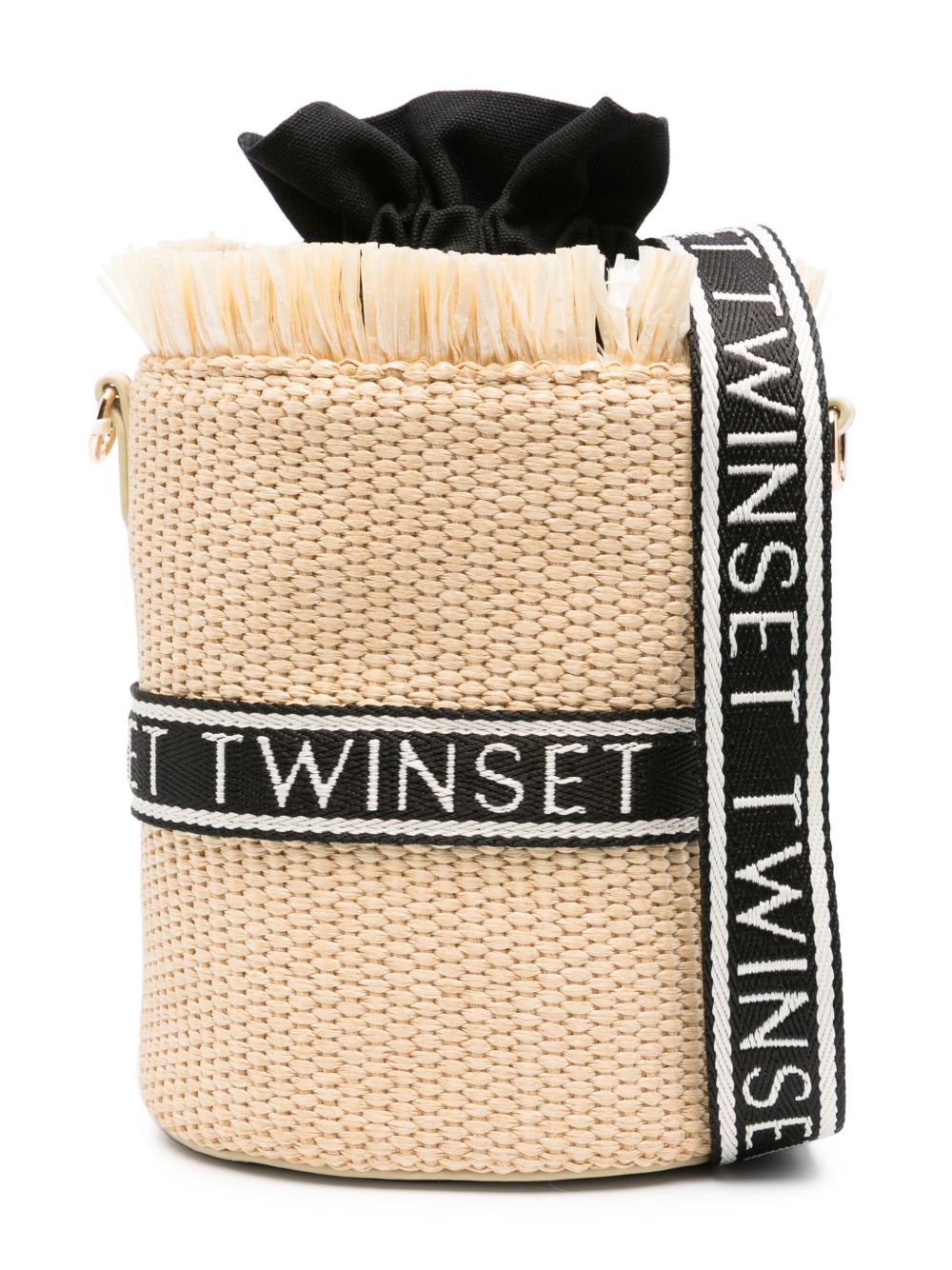 TWINSET Kids logo边饰水桶包 - 中性色