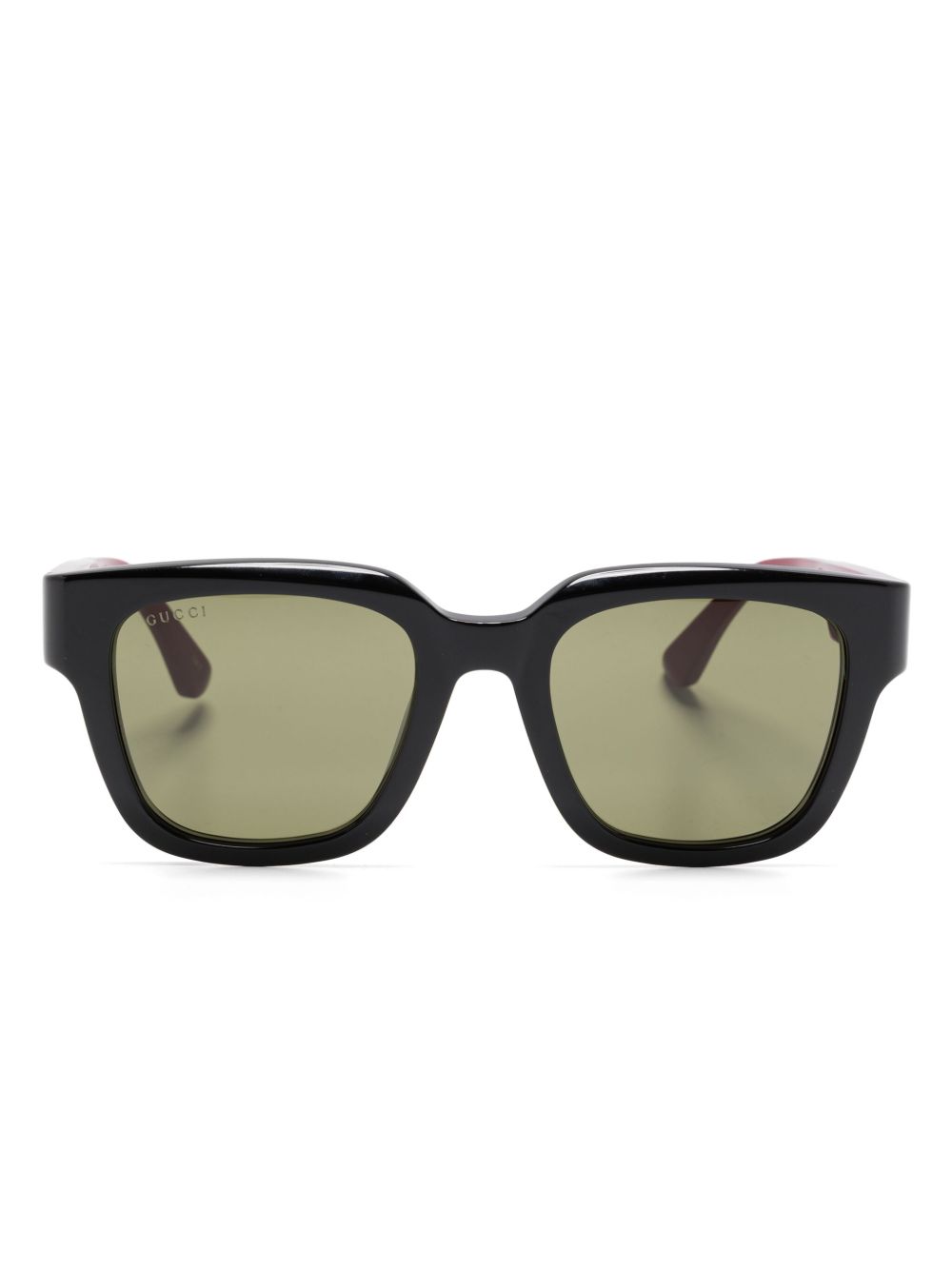 Gucci Eyewear 超大镜框太阳眼镜 - 黑色
