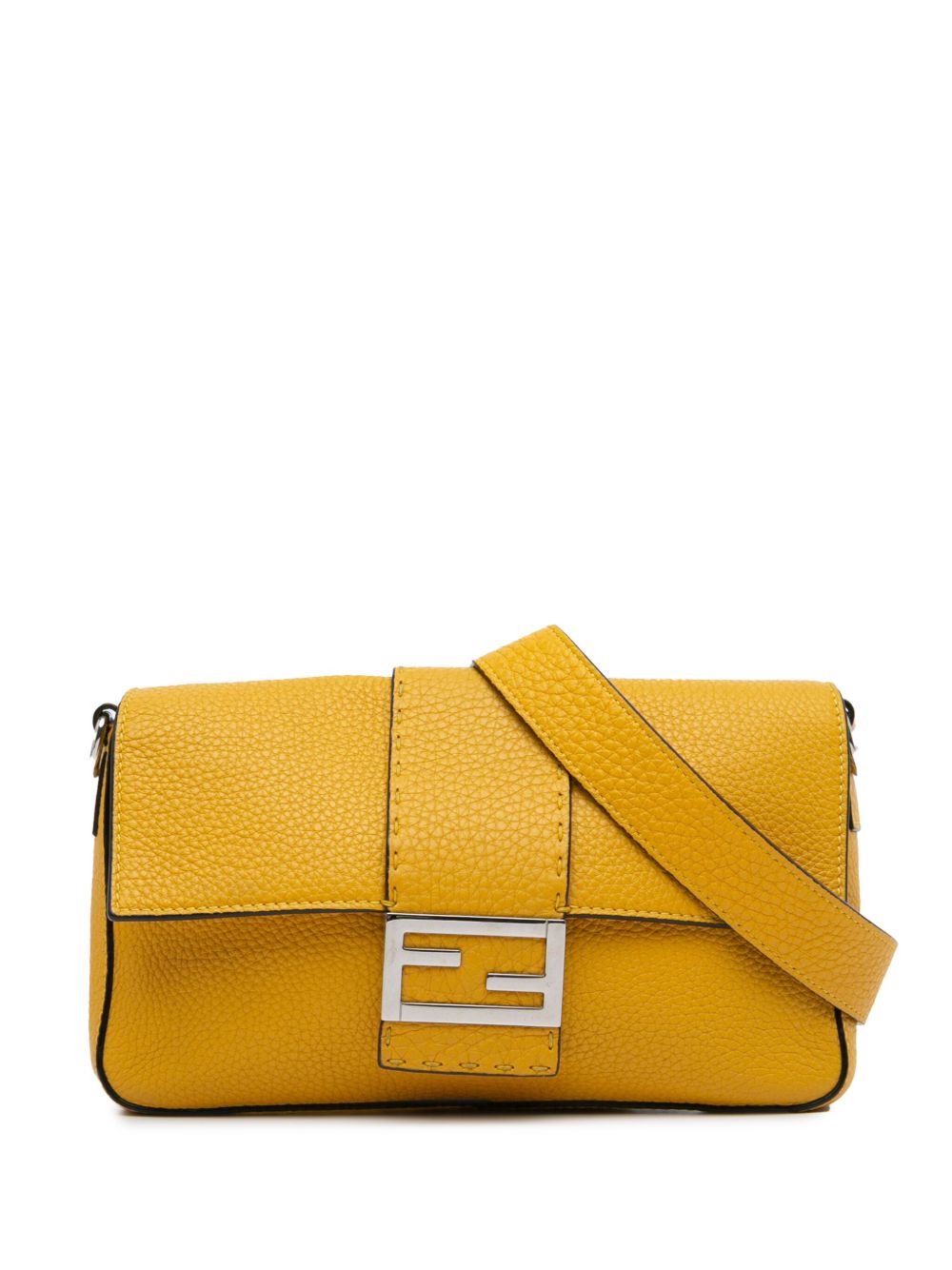 Fendi Pre-Owned Selleria Uette 小牛皮双面斜挎包（2010-2023年典藏款） - 黄色