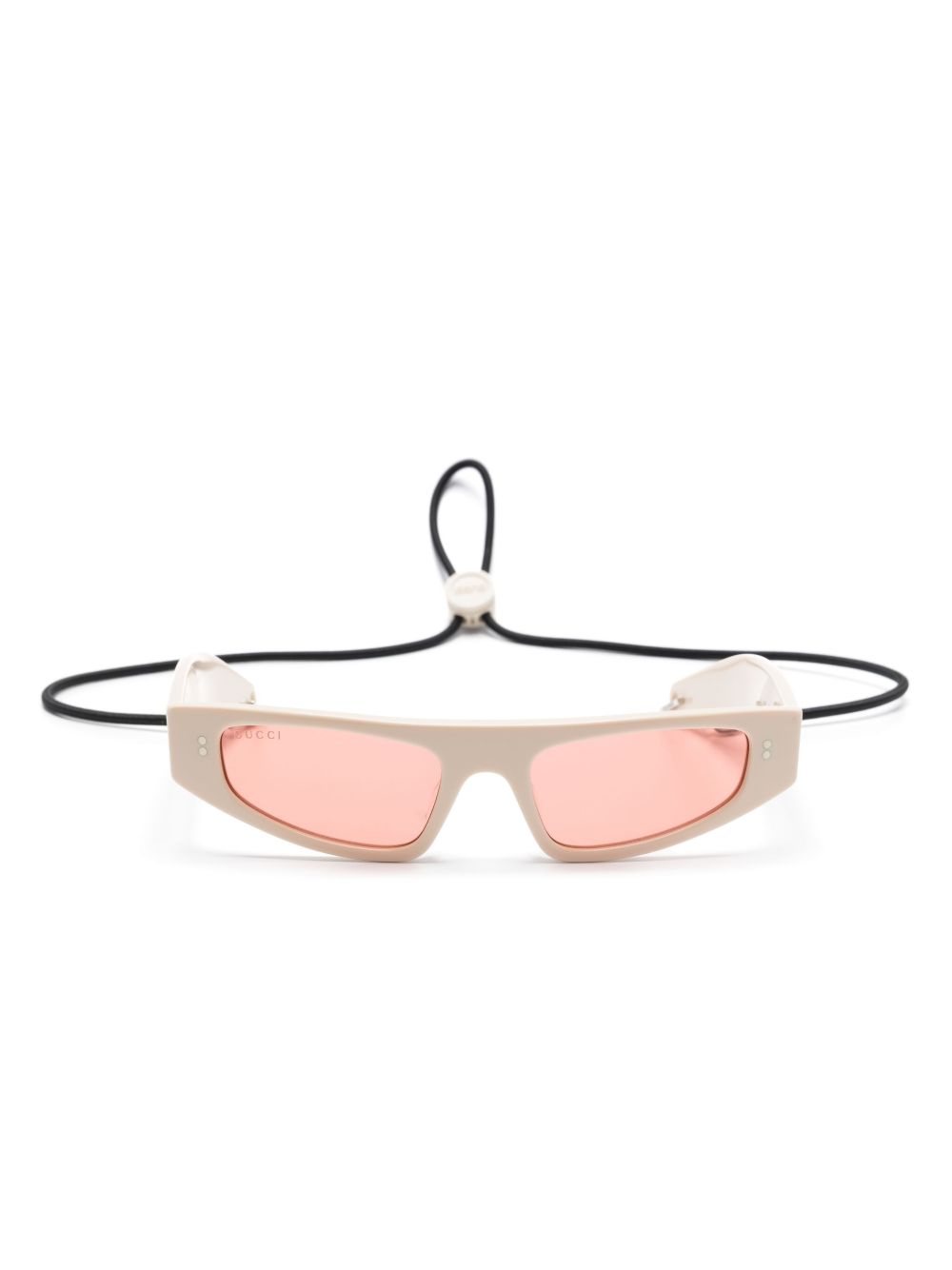 Gucci Eyewear 窄版护目镜框眼镜 - 白色