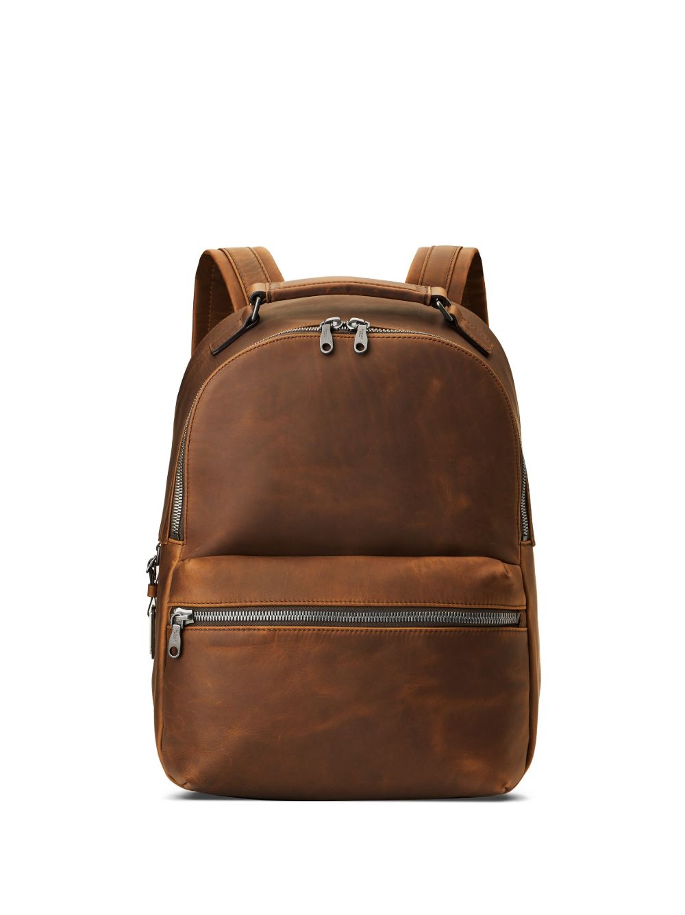 Shinola Runwell 皮质双肩包 - 褐色