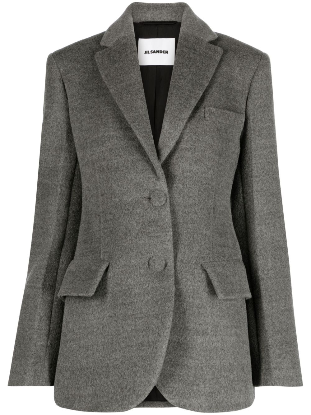 Jil Sander 初剪羊毛单排扣西装夹克 - 灰色