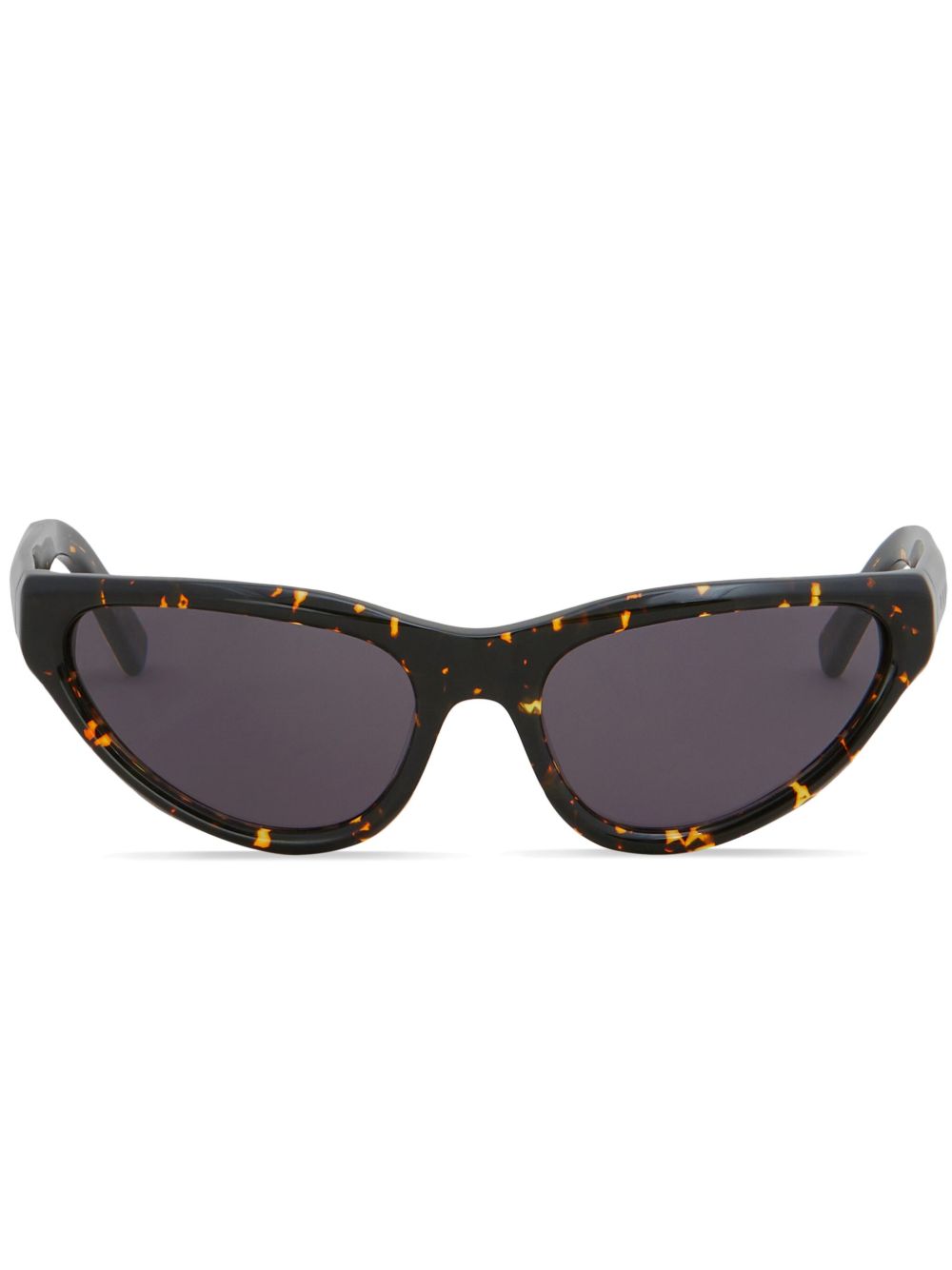 Marni Mavericks logo印花太阳眼镜 - 褐色