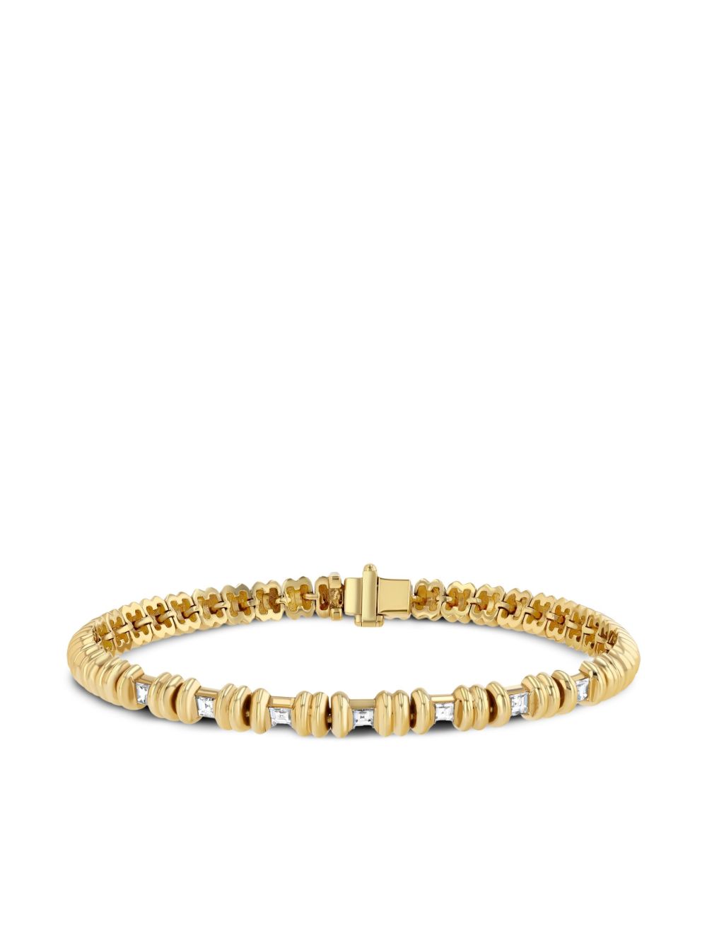 Lizzie Mandler Fine Jewelry 18K黄金钻石手链 - 金色
