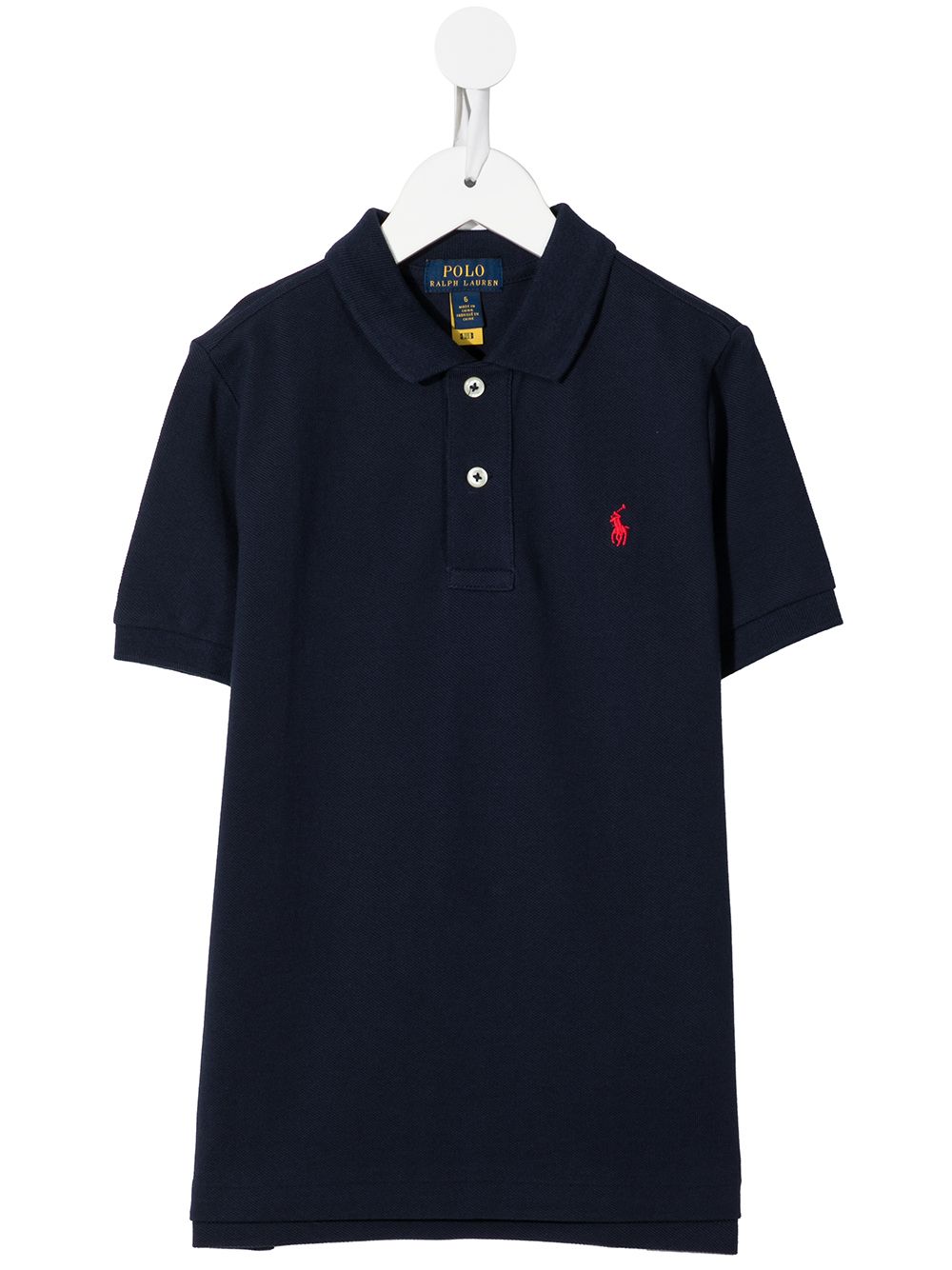 POLO RALPH LAUREN KIDS logo刺绣短袖polo衫 - 蓝色