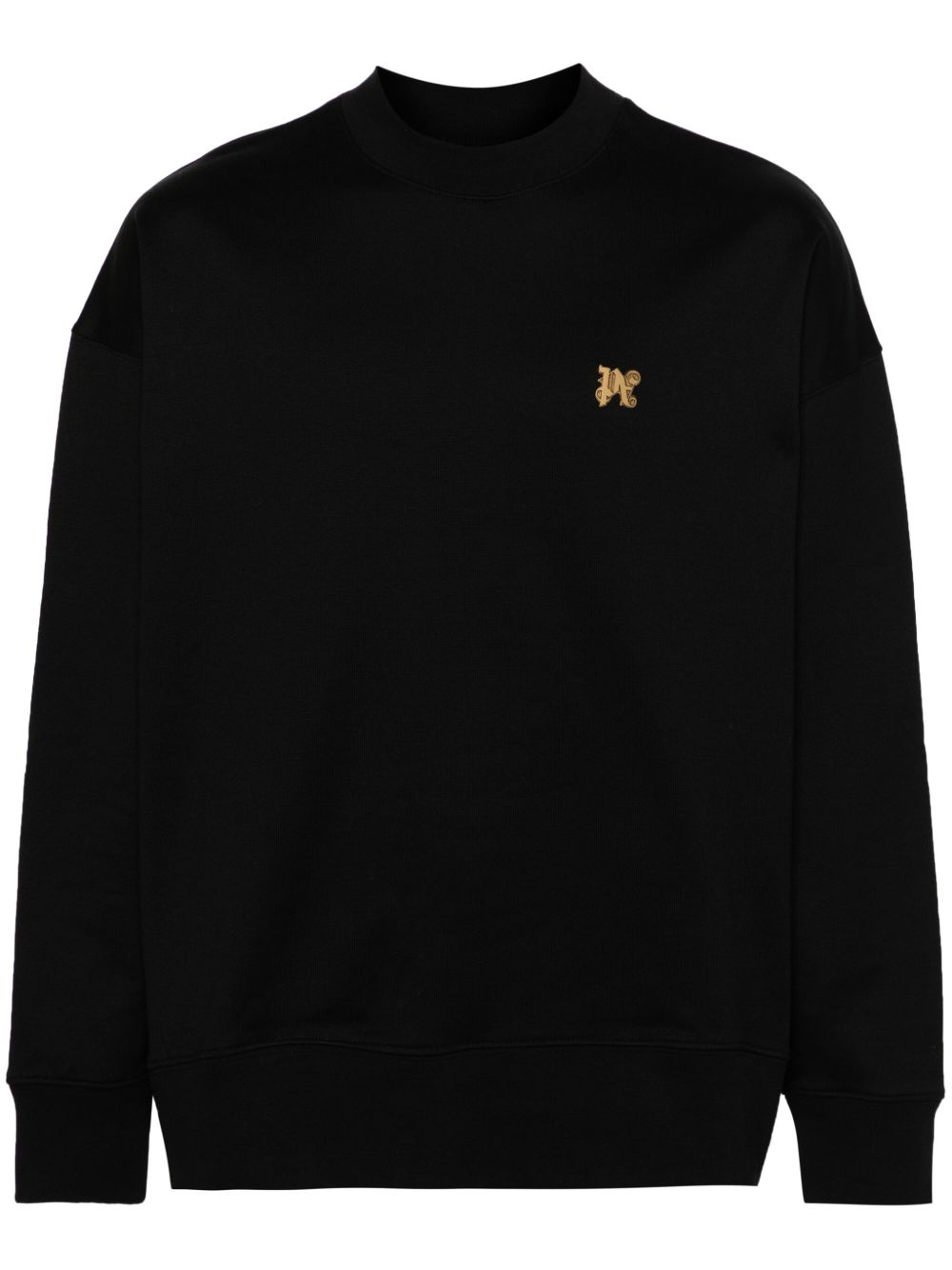 Palm Angels logo标牌棉卫衣 - 黑色