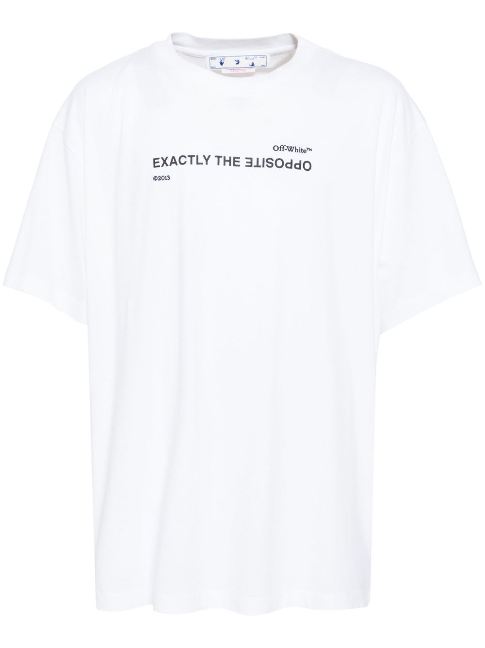 Off-White logo印花T恤 - 白色