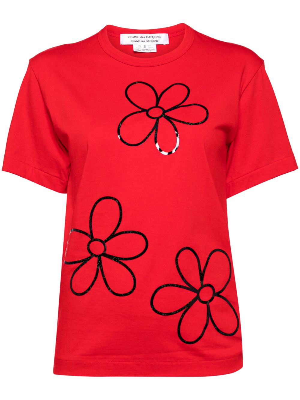 Comme Des Garçons Comme Des Garçons 花卉印花T恤 - 红色