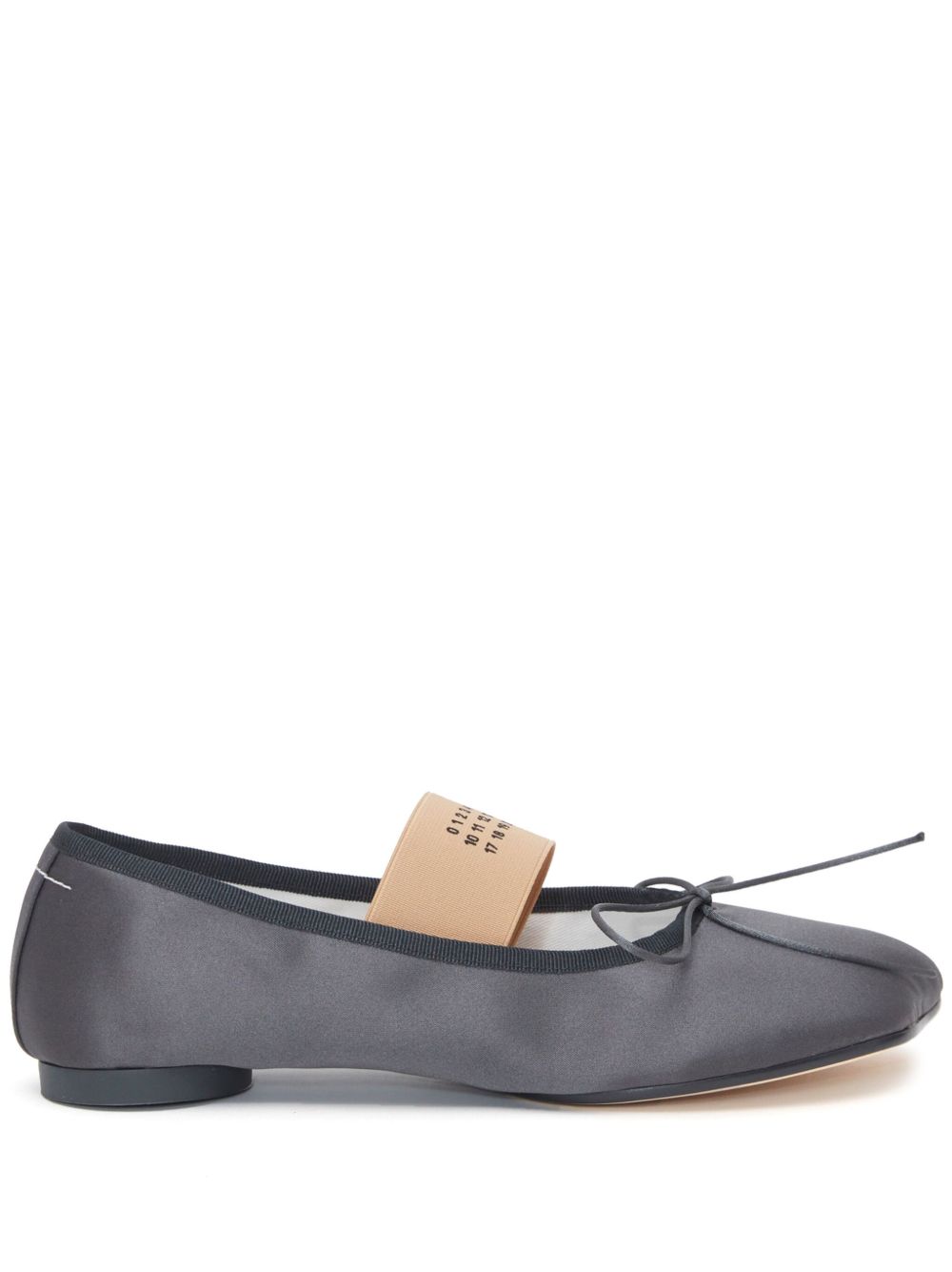 MM6 Maison Margiela Anatomic 数字印花芭蕾平底鞋 - 灰色
