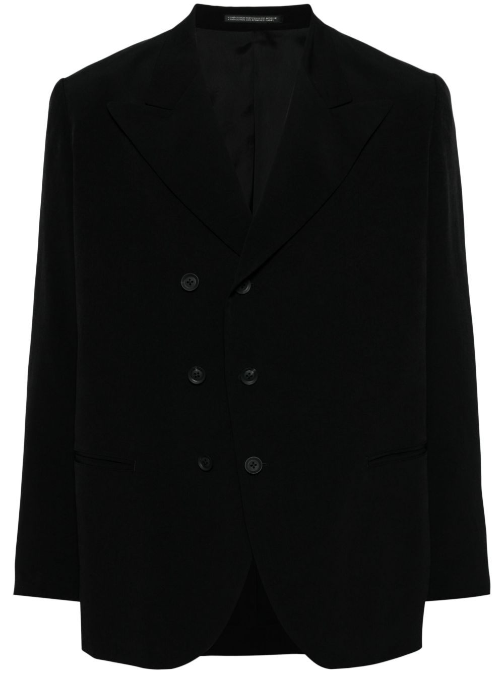 Yohji Yamamoto double-breasted blazer - 黑色