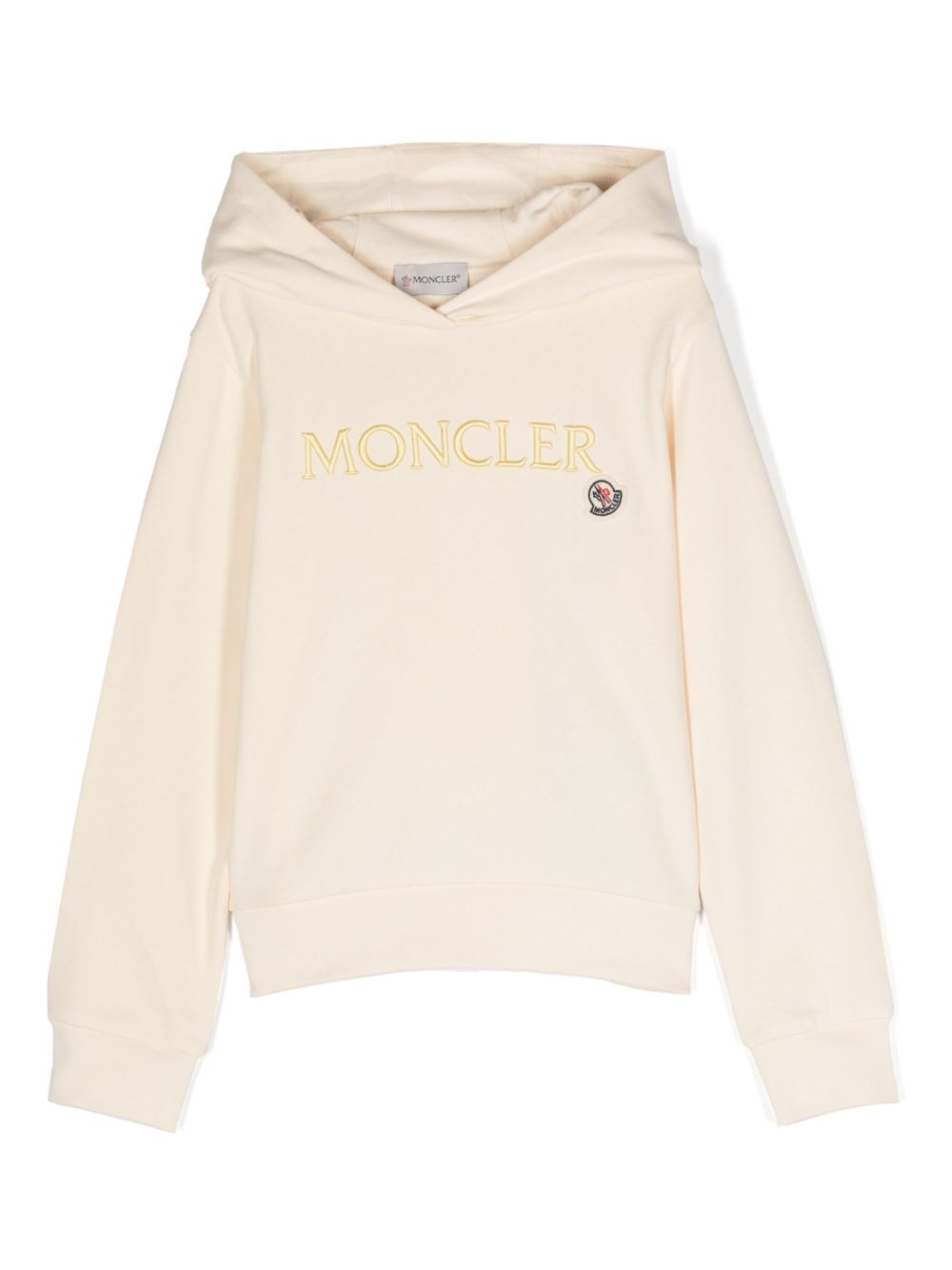 Moncler Enfant logo刺绣棉连帽衫 - 中性色