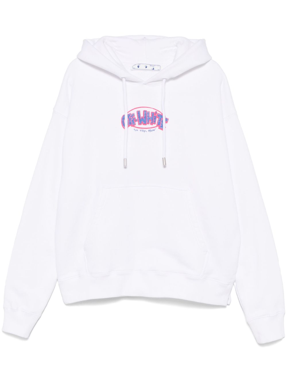 Off-White 箭头图案印花连帽衫 - 白色